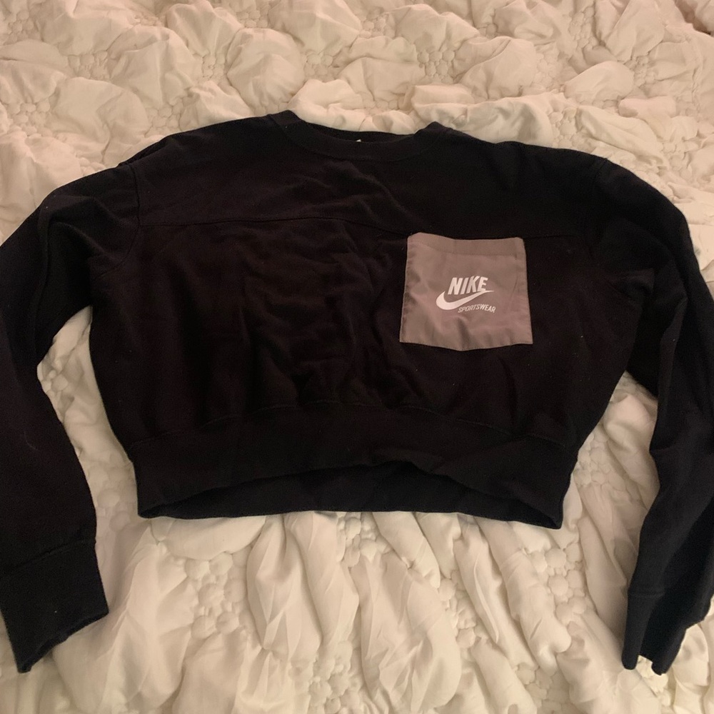 Nike Black Sweatshirt with Gray Pocket